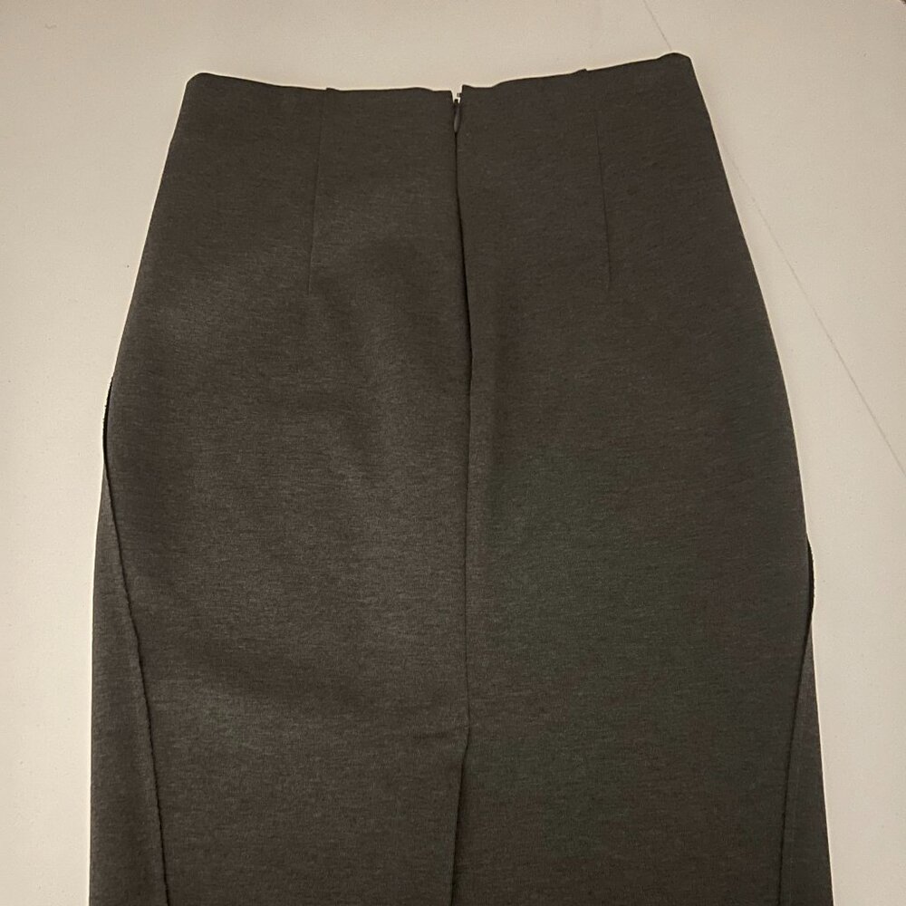 Donna Karen New York Black Label Italian Classic Pencil Skirt Dark Gray Sz S